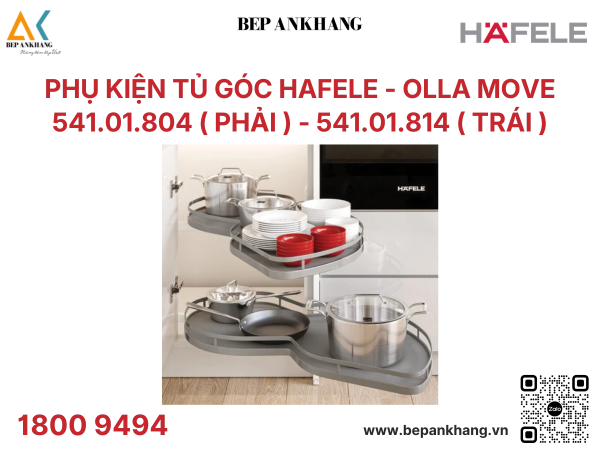 Phụ kiện tủ góc phải Hafele Olla Move 541.01.804